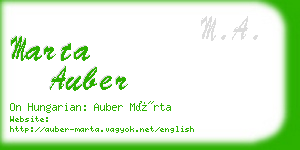 marta auber business card